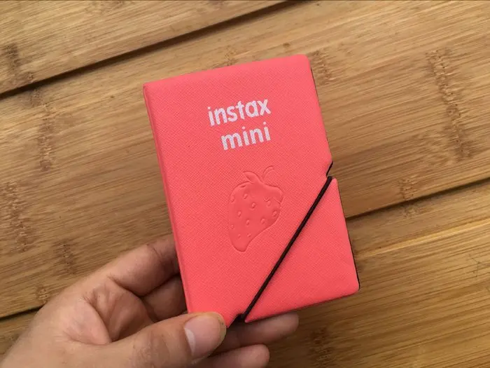 Hot Pink 28 карманов фотоальбом с рисунками из мультфильмов держатель книги стиль альбом для мини Fuji Instax и имя карты 7s 8 25 50s с эластичной застежкой - Цвет: Hot Pink