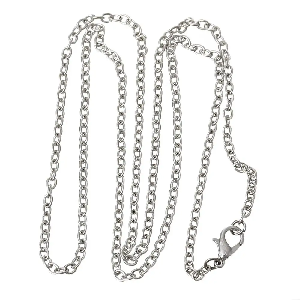 DoreenBeads ювелирные изделия ожерелье тусклые серебряные Кабельные цепи с