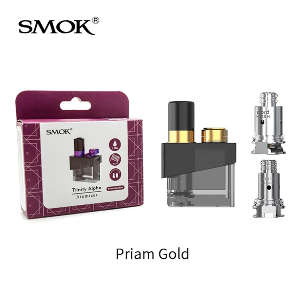 

Original SMOK Trinity Alpha Pod Cartridge 2.8ml with nord mesh coil for Electronic Cigarette trinity alpha pod system kit
