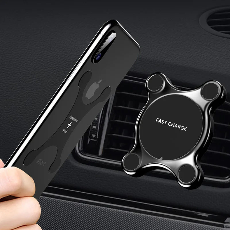 QI стандартное магнитное автомобильное зарядное устройство для телефона