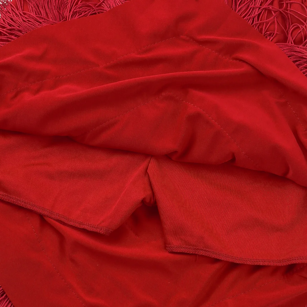 Женская юбка для латинских танцев с эластичной талией и кисточками