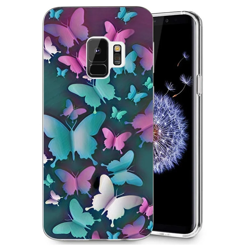 TPU чехол для Samsung Galaxy S7 edge S9 Plus A3 A5 2016 2017 prime J1 J2 J3 J5 J7 цветной мягкий задней панели