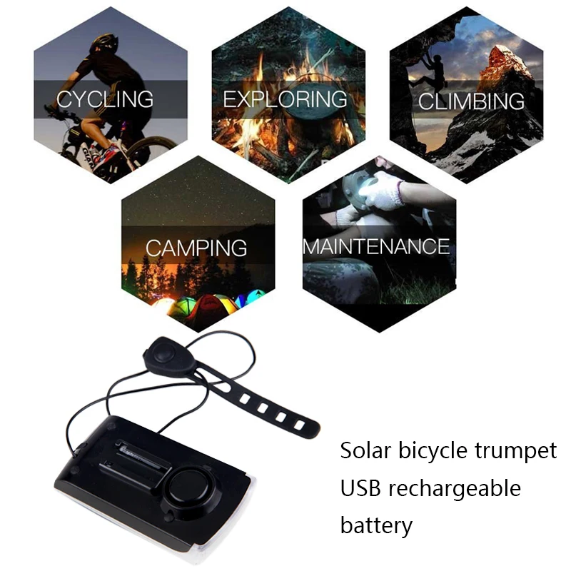 Велосипедный фонарь на солнечной батарее LED1200 mAh USB перезаряжаемая фара с