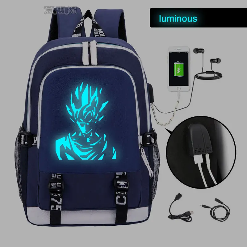 24 Рюкзак Dragon ball Z Сон Гоку Модный usb рюкзак для ноутбука для девочек и мальчиков подростков детская классная книжная сумка - Цвет: 24