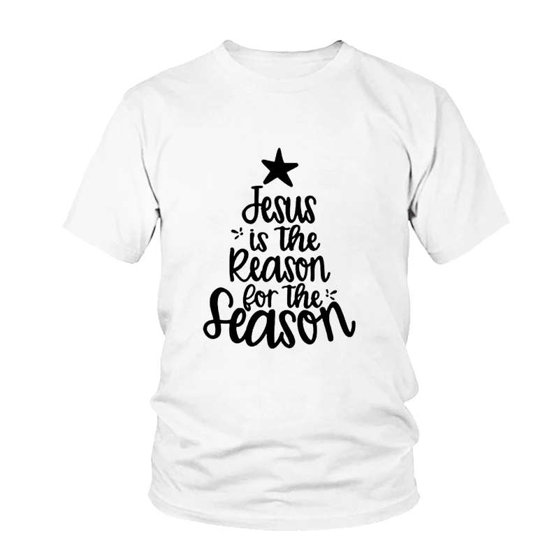 

Jesus Is The Reason For The Season Christmas Quote T Shirt Short Sleeve Christian Grey T Shirt Unisex Fashion Graphic T Shirt