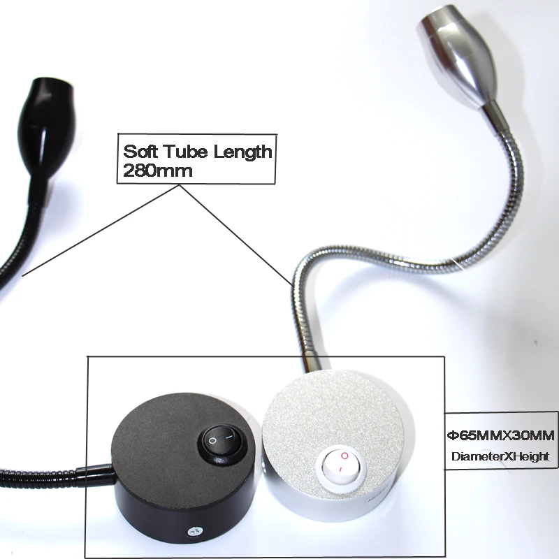 Гибкий настенный светодиодный светильник с мягкой трубкой комнатное бра для