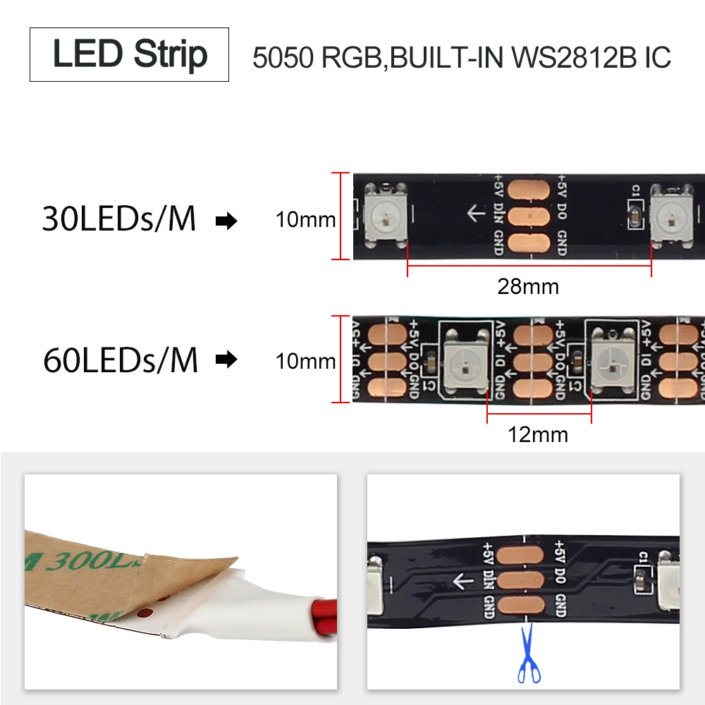 USB Светодиодная лента цвета мечты с 17Key RF контроллер 5V WS2812B красный зелёный синий