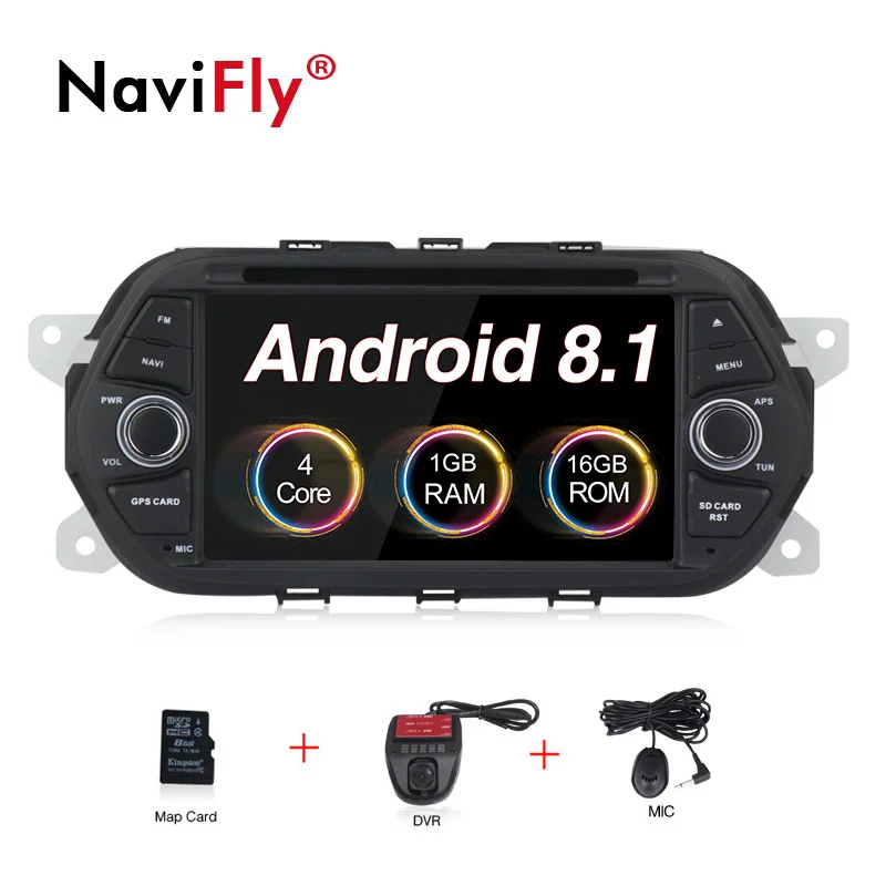 Car dvd DVR Android 8,1 автомобильный dvd-плеер gps навигация для Fiat Tipo Egea автомобильное аудио-радио FM wifi USB RDS BT MIC - Цвет: Car dvd DVR