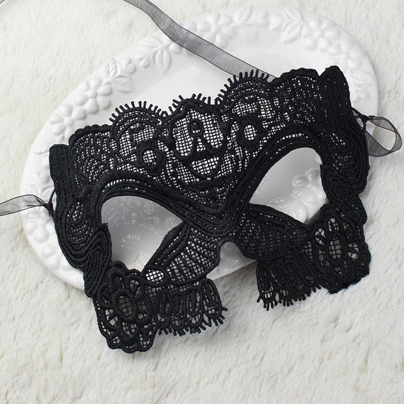 Новинка сексуальная черно белая кружевная маска на Хэллоуин маскарадный костюм