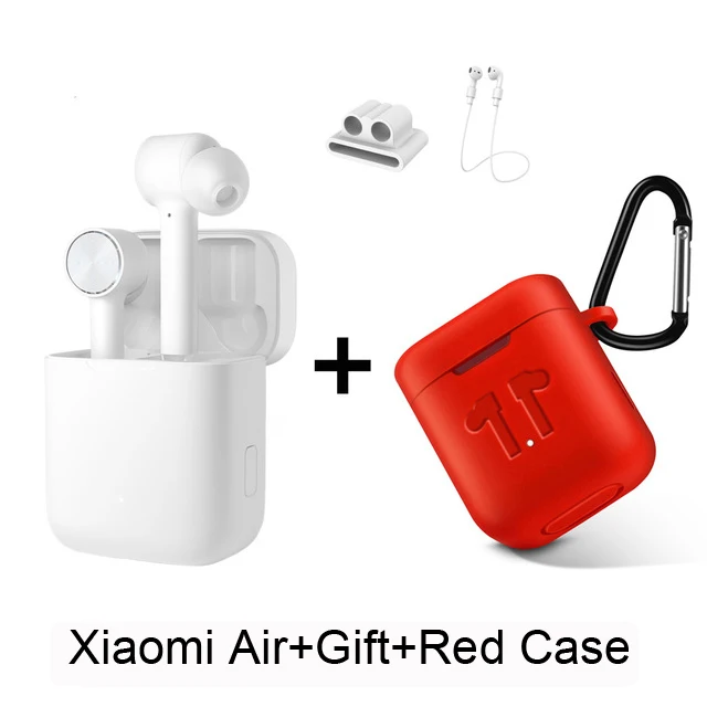 gifts and red case Xiaomi mi Airdots pro Air TWS Bluetooth гарнитура истинные беспроводные стерео спортивные наушники ANC переключатель ENC автоматическая пауза управление Touch mi 9 - Цвет: gifts and red case