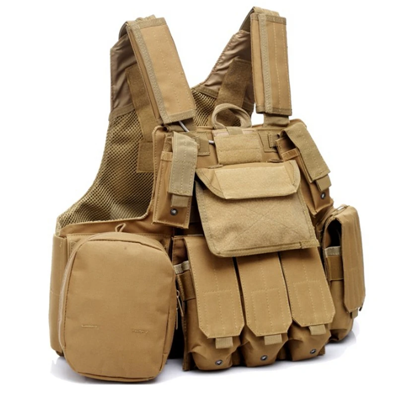 Тактический жилет-амфибия, военный жилет Molle, боевой штурмовой жилет для охоты, страйкбола, прочный жилет