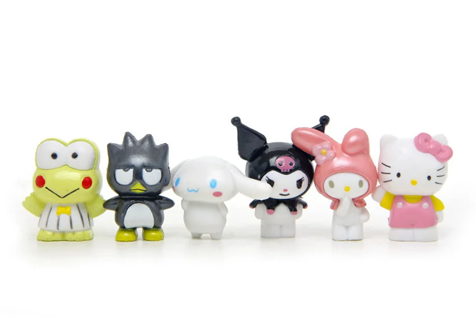 6 шт./компл. Kawaii Baby KT Cat Детские игрушки на день рождения Рождественский подарок мультфильм DIY Хелло Китти кукла модель фигурки