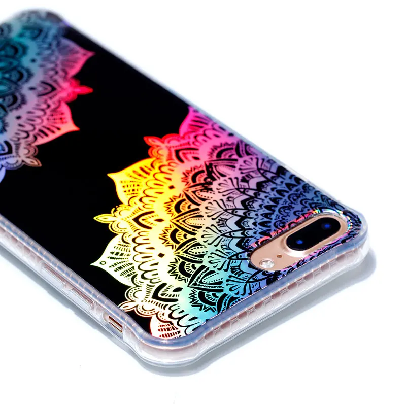 Boucho Мягкие TPU Чехол для iPhone 5 5S SE 6 6S плюс Красочный цветочный узор задняя крышка 7 8