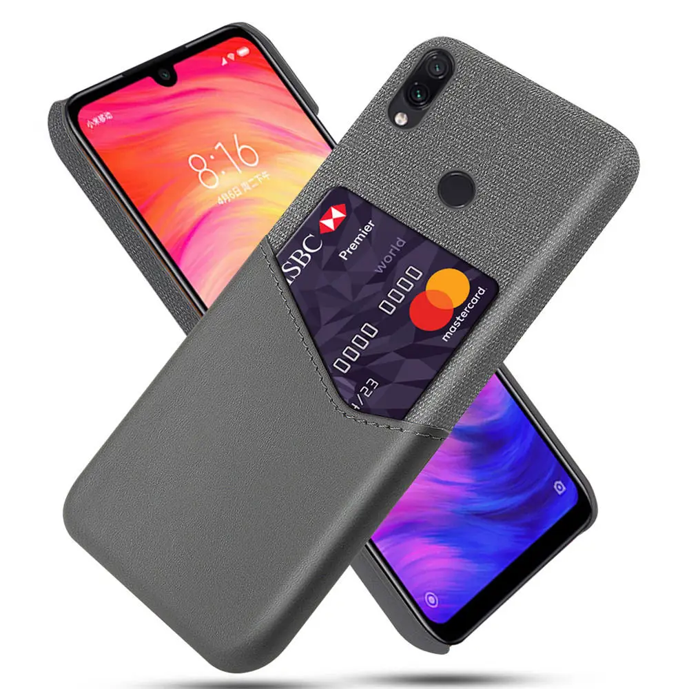 Бизнес чехол для Xiaomi Redmi Note 7, Pro 6, 4X4 3 чехол с отделением для кредитных карт чехол s Redmi 6 Pro 7 6 6A 5 5A 4X 4A 4 S2 3S GO Fundas - Цвет: Gray