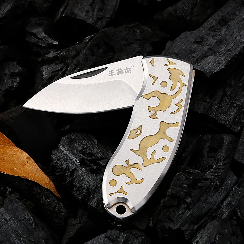 Sanrenmu 4066 Pocket Folding Knife 415N Blade Outdoor Camping Mini Key Chain EDC Multi0functional Tool | Инструменты