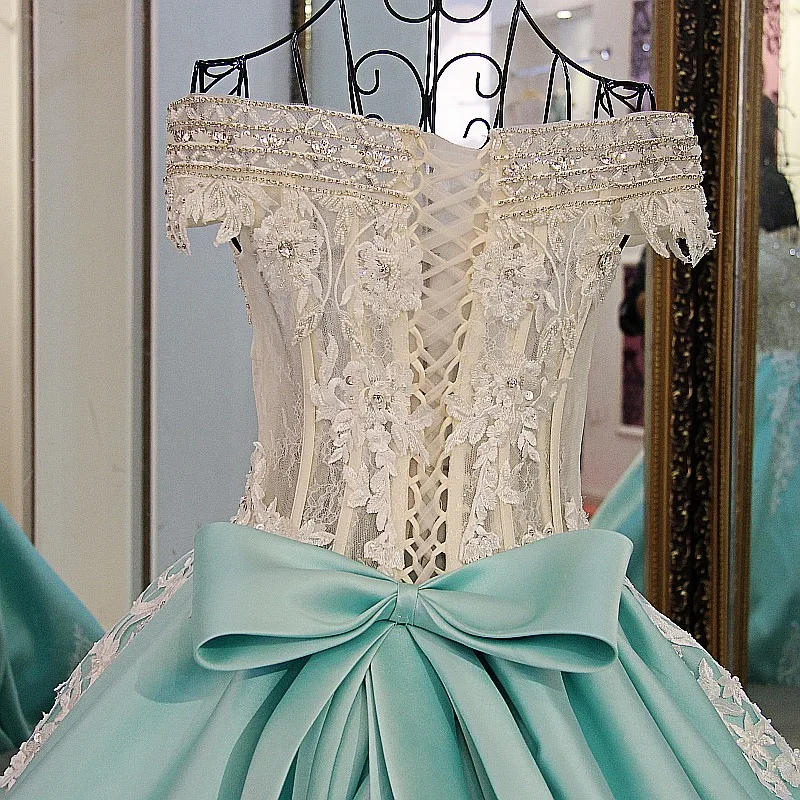 2017 spring and summer lace slit neckline Shortsleeve flower the bride evening dress /robe de mariage/ boho plus | Свадьбы и