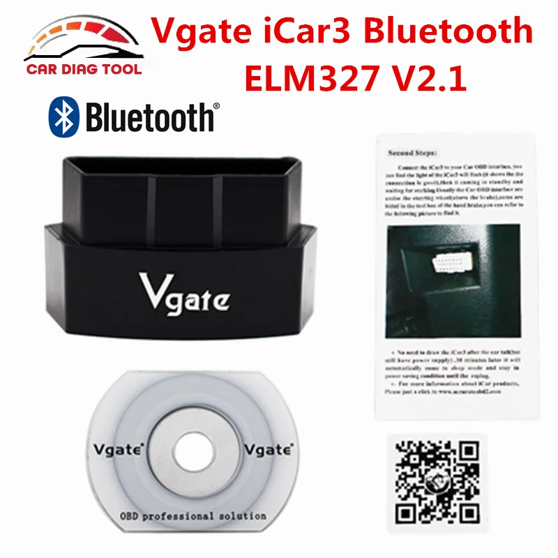 Самые низкие цены Vgate icar3 ELM327 Bluetooth V2.1 диагностический Интерфейс на Android Икар 3 ELM 327