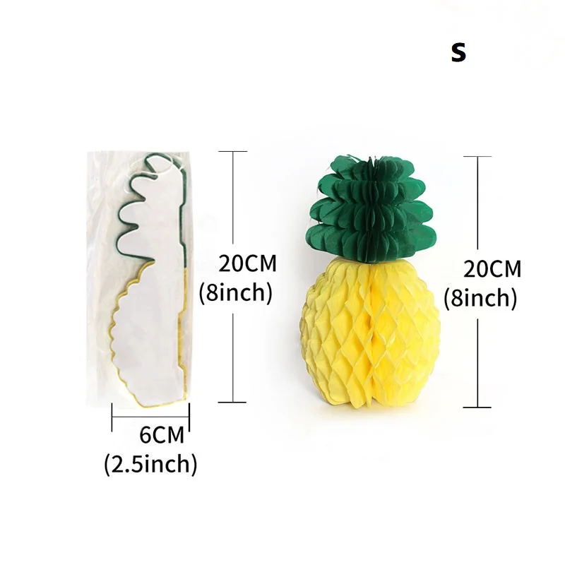 Гавайский Ананасовый бумажный фонарь с сотовым шаром для детского душа фон