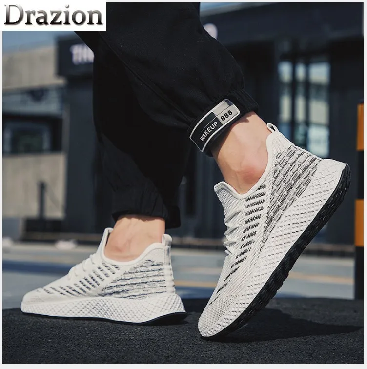 Summer new breathable flying woven sneakers men's tide mesh running casual low help | Обувь