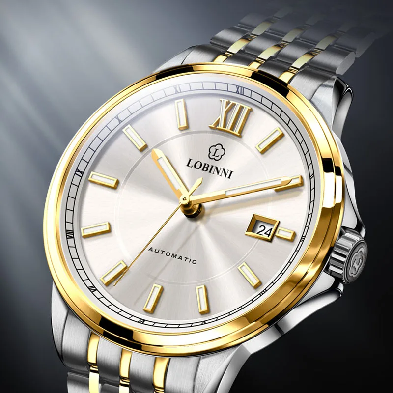 Швейцарские роскошные Брендовые мужские часы LOBINNI сапфировые японские импортные