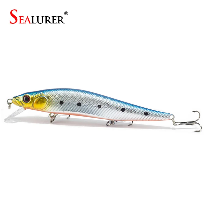 D SEALURER Hot Color 140mm 23g Fishing Lure Float Jerkbait Hard Bait Dive 1.5m Bass Wobblers 3 Hooks Minnow - Цвет: D