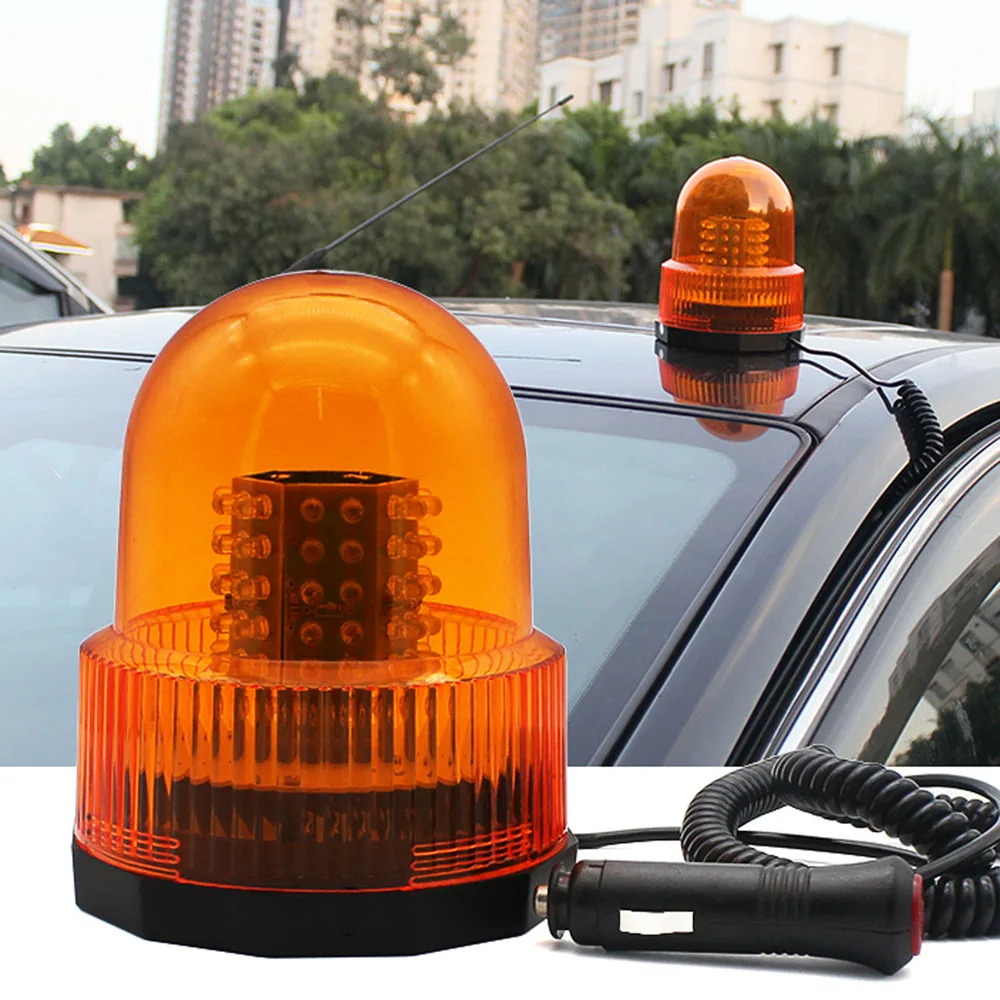 

Car Light Assembly Rotary Warning Light 12/24V Road Signal Rescue Strobe Light For Police Flashing Lights 3 Color 2 Mode