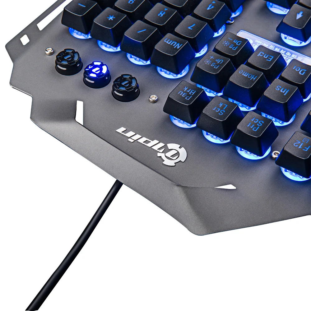 7pin PK820 104 ключи Gaming мембранная клавиатура с RGB Подсветка телефона держатель для Linux