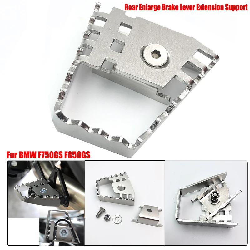 

For BMW F750GS F850GS F750 GS F850 GS 2018 2019 Motorcycle Silver Rear Foot Brake Lever Peda Peg Pad Extension Enlarge Extender