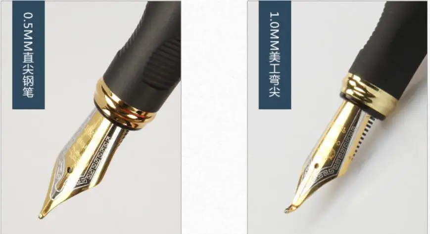 JINHAO X450 класса люкс 0,5 или 1,0 мм наконечник Металл Китайская каллиграфия перьевая ручка, канцелярские принадлежности для офиса, школьные принадлежности, бренд ручек молочного цвета