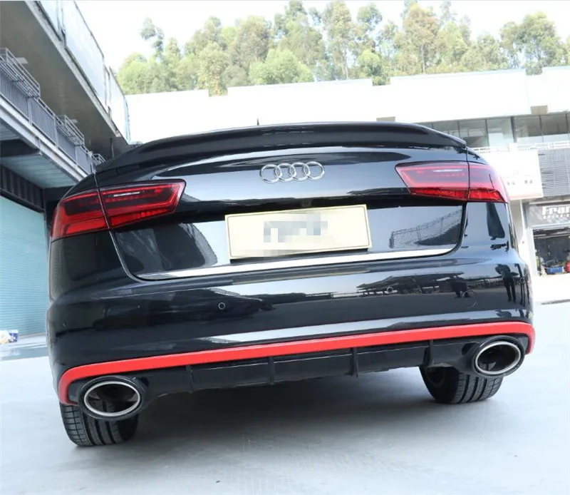 Спойлер из углеродного волокна для Audi A6 S6 RS6 2012 2019 высококачественные спойлеры