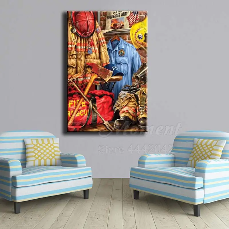 Алмазная живопись с изображением пожарного на одежде мозаика Стразы ручной