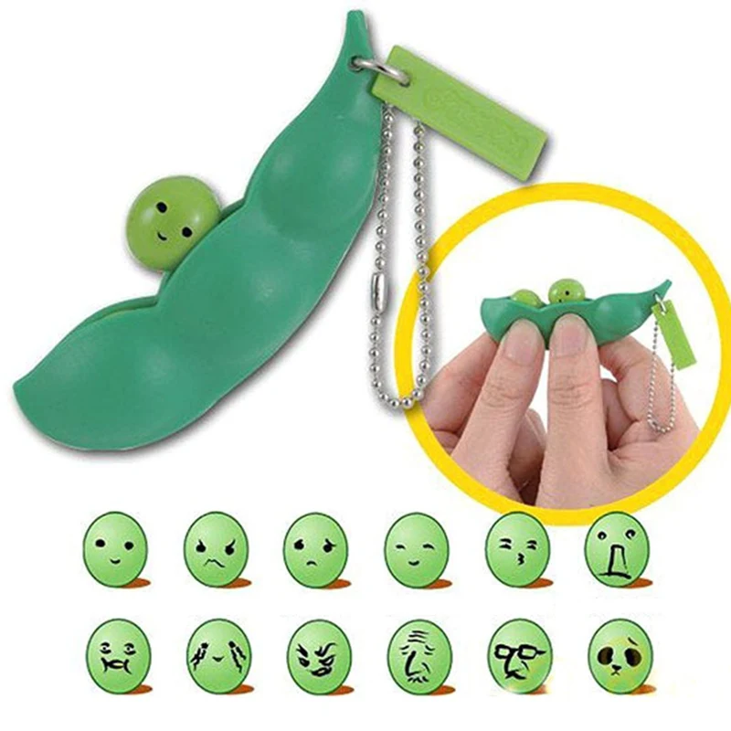 Новая креативная Экструзионная игрушка для снятия стресса в виде сои и эдамаме