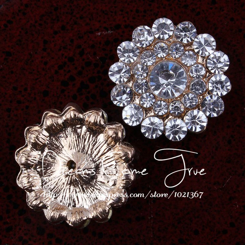 Декоративные пуговицы со стразами 200 шт./лот 20 мм|rhinestone buttons|decorative rhinestone buttonsgold buttons