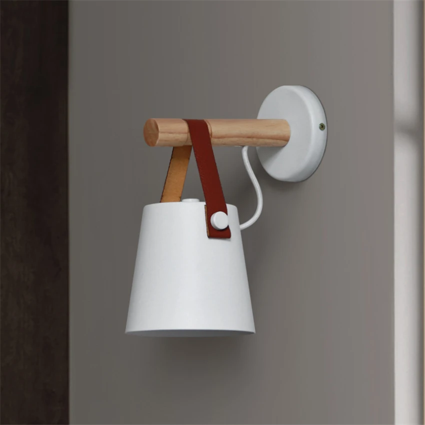 Винтажная деревянная настенная лампа в стиле лофт скандинавские прикроватные