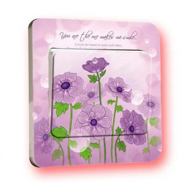 1 шт. много стилей цветов серии ПВХ детские огни переключатель наклейки для