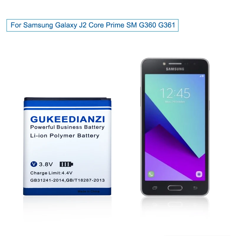 Аккумулятор GUKEEDIANZI EB BG360CBC 2000 мАч для Samsung J2 SM G360 G3606 G3608 G3609 G360BT G361 J200F/DS батарея