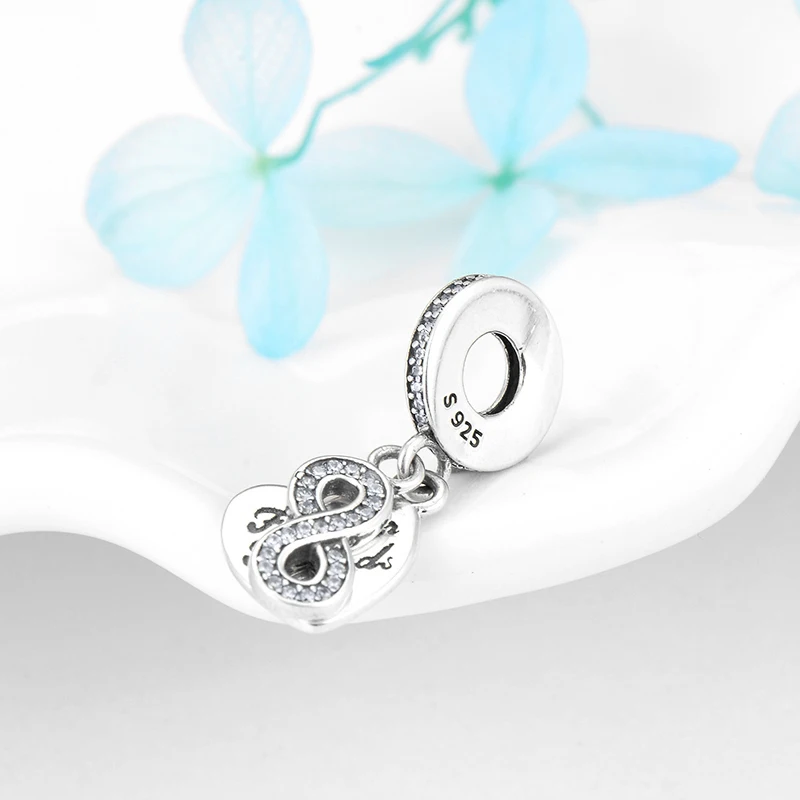 Friend Gift Fashion 925 Sterling Silver Charms Friendship CZ Pendants Fit Original European Charm Bracelet Jewelry making | Украшения и