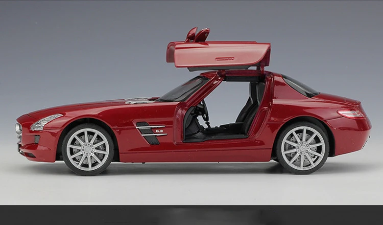 WELLY 1:24 Высокая симуляция Benz SLS AMG спортивный автомобиль матовый литой под давлением металлический сплав классическая модель автомобиля игрушки для мальчиков Коллекция подарков