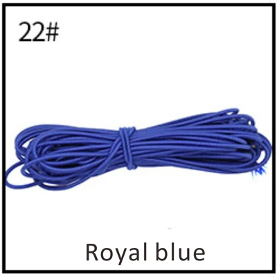 22 - Royal Blue 3 м/лот сильный эластичный Канатный шнур 3 мм Круглый Банджи шок растягивающийся шнур DIY 24 разных цветов - Цвет: 22 - Royal Blue