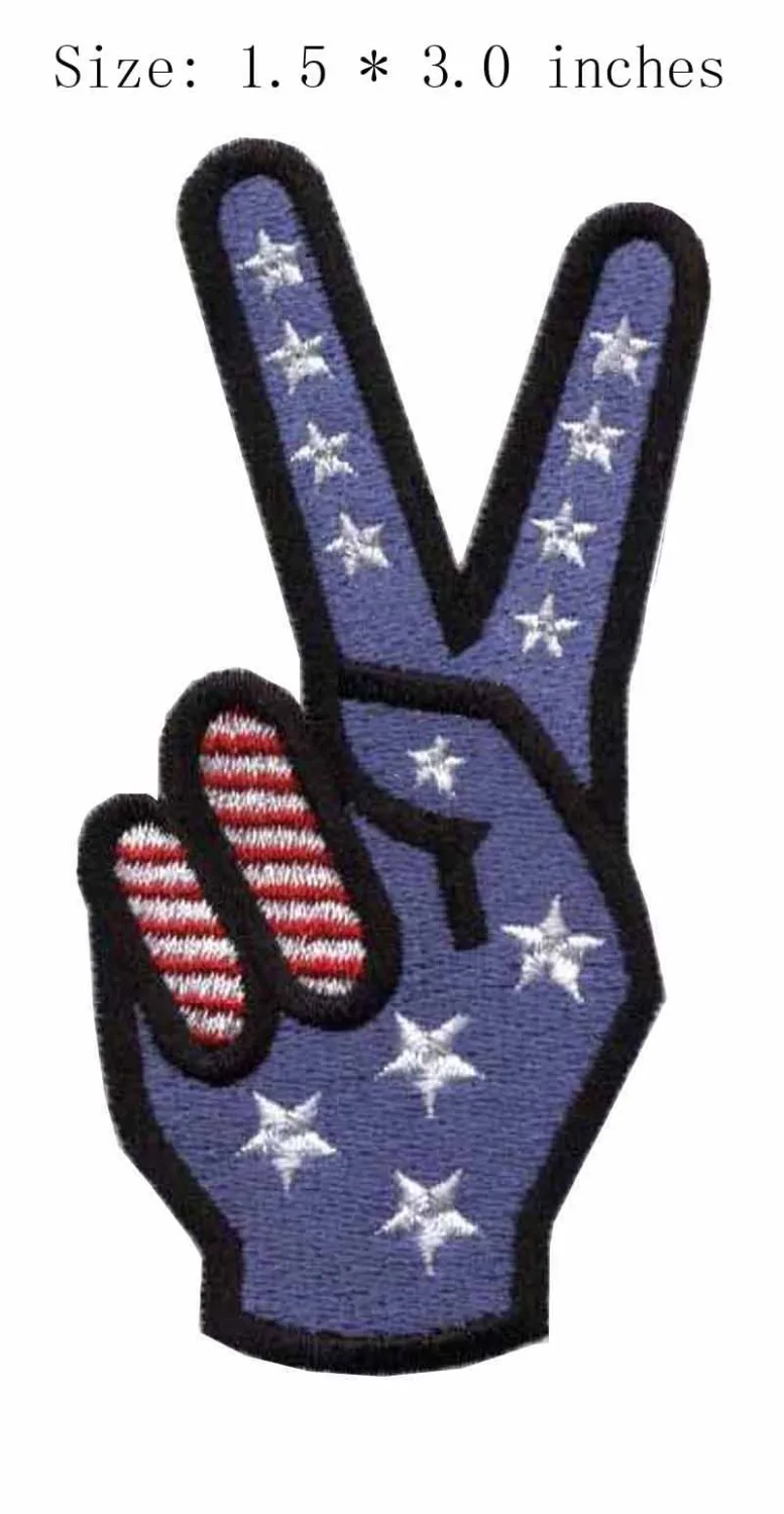 

Широкие вышивки Triumph 1,5 "для фиолетовых пальцев/белых звезд/красных цветов