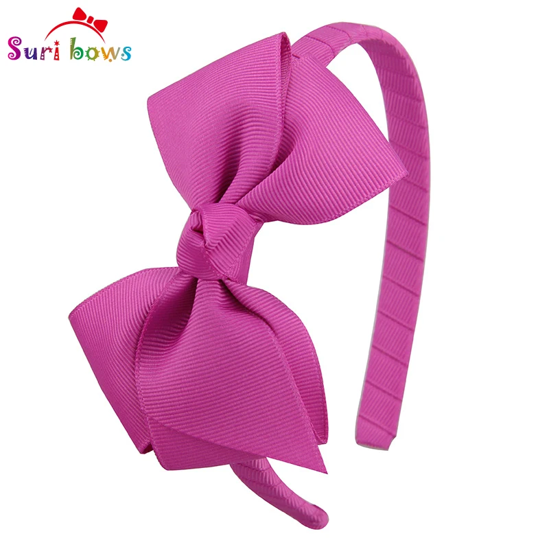 1 шт. Сури луки Hairbands одноцветное Ленты haribow Обувь для девочек ленты волос Банданы