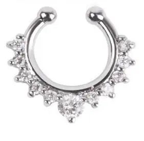 Винтажные клипсы на сережках Кафф с кристаллами не пронзенные серьги кольцо для