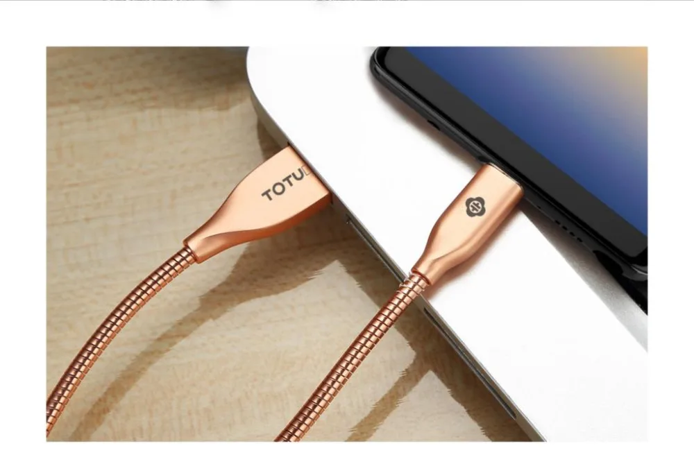 TOTU, металлический провод, быстрая зарядка, USB кабели, Micro Usb кабель, Android, мобильный телефон, синхронизация данных, Кабель зарядного устройства для samsung A7 S7, 1 м шнур