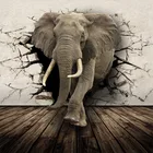 Фотообои 3D реалистичные с изображением животных, носорогов, Львов, слонов, нетканые обои для детской комнаты, дивана, телевизора