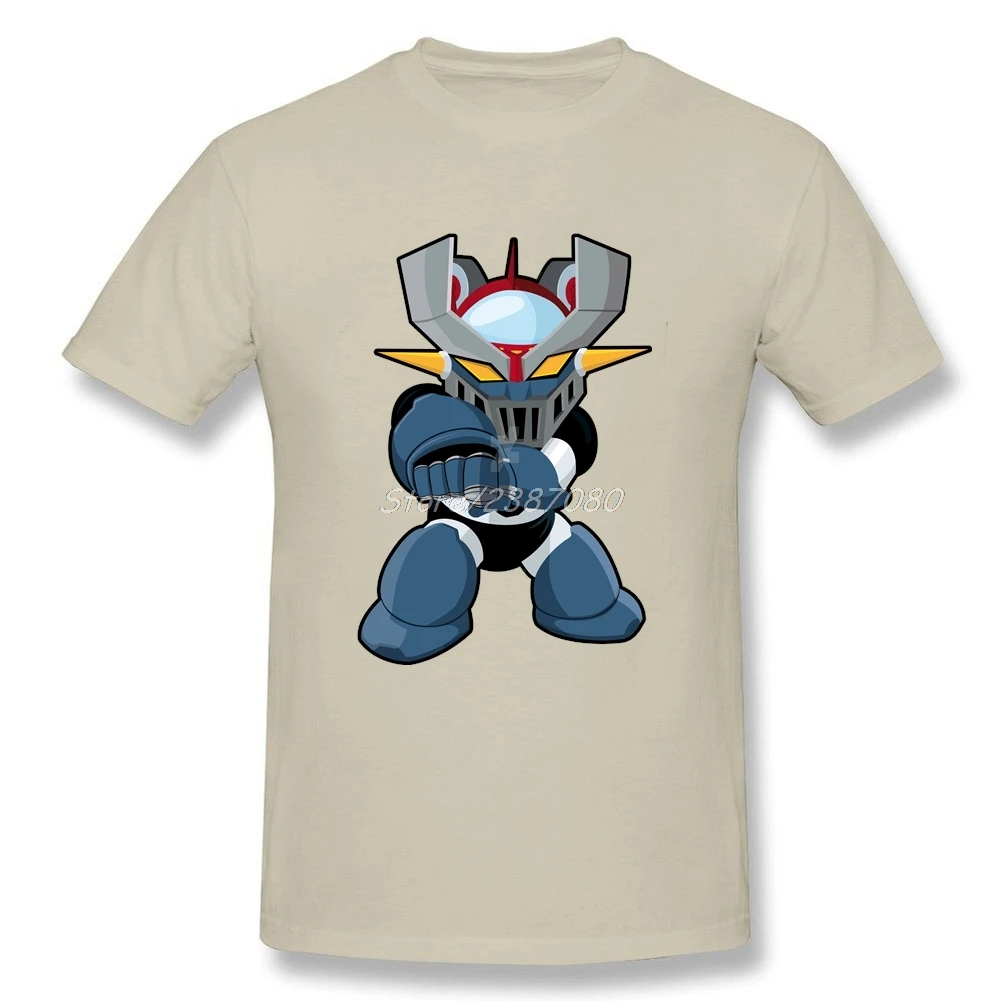 Футболка Mazinger Z мужская с коротким рукавом модная тенниска из хлопка забавная