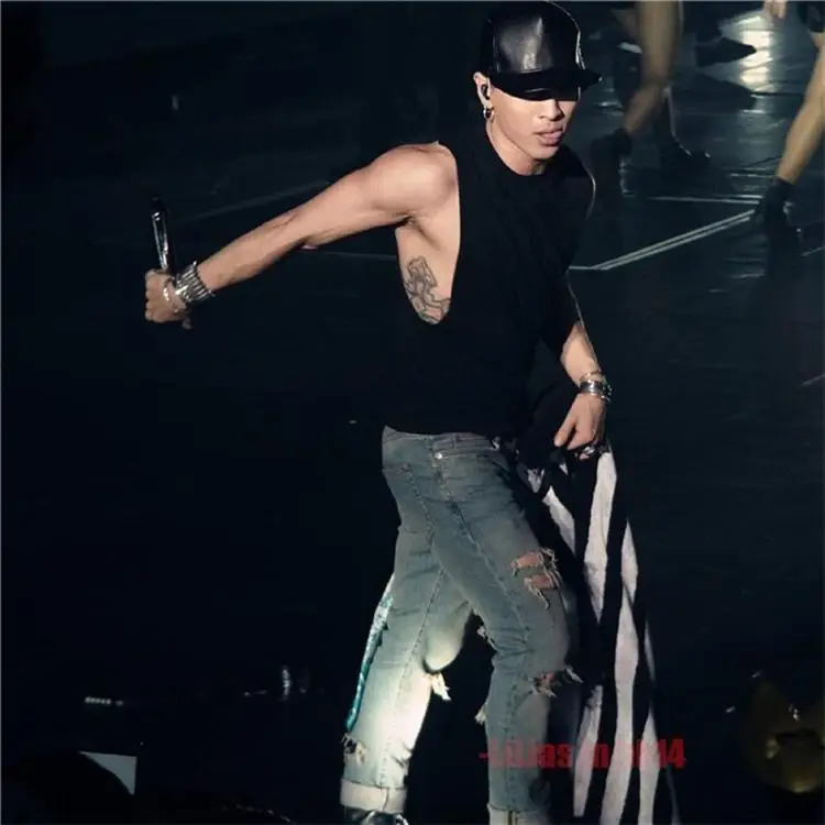 BIGBANG, новинка, G-Dragon, высокая талия, повседневные джинсы, k-pop, женские, светло-голубые, тонкие, узкие джинсы, Мужская модная уличная одежда, одежда