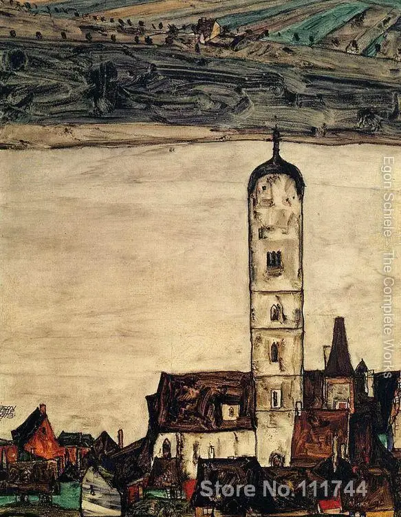 

Картины для спальни, церкви в Штейн на Дунае, Egon Schiele, воспроизведение искусства, высокое качество, ручная роспись