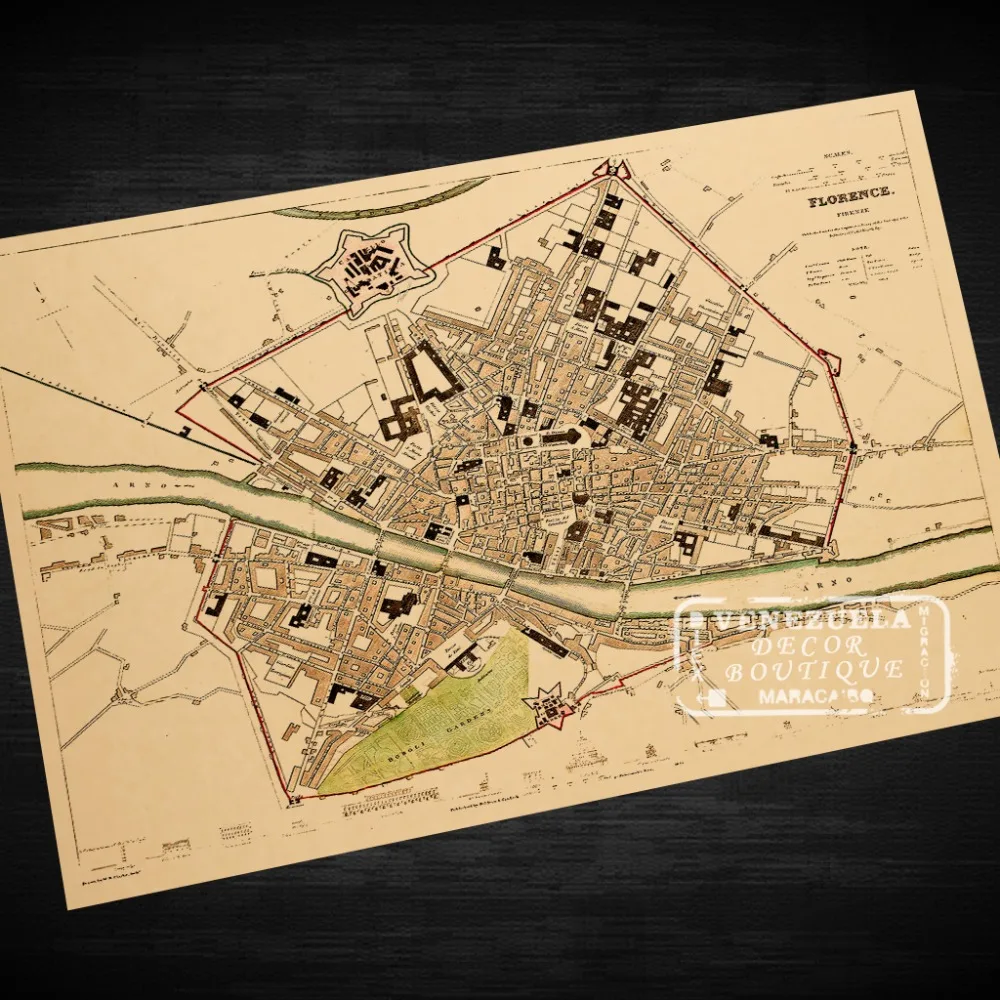 Классическая винтажная ретро декоративная крафт бумага Постер карты для дома