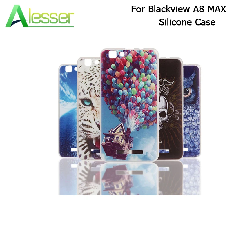 Алессер для Blackview A8 MAX силиконовый чехол защитный с красочными рисунками мягкий