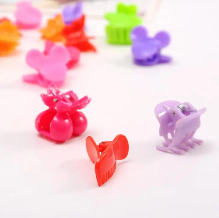 10 шт. новая прелестная маленькая детская заколка для волос для малышек в ярких цветах "Цветочный зажим" аксессуары для волос для детей оптом.